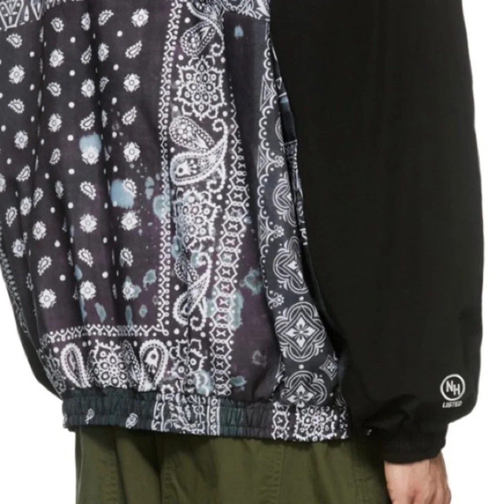 Neighborhood Jacket Bandana Oversized Japan Designer Chopped Track Black Mens - Picture 5 of 15